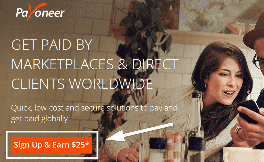 Payoneer Sign Up first step