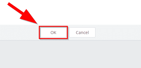  click on the OK button